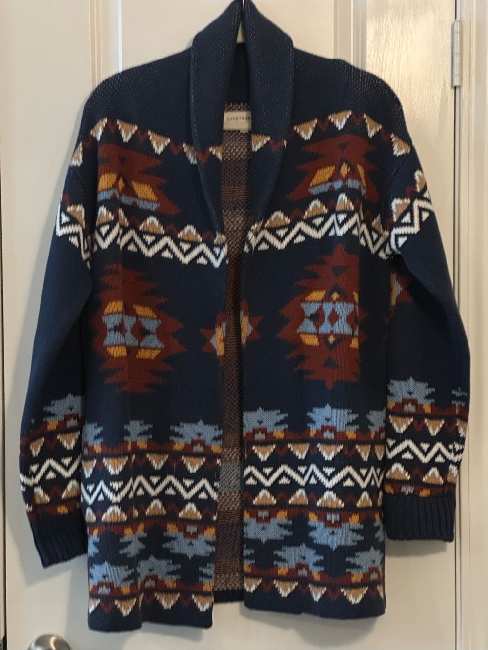 Lucky Brand Southwestern Shawl Collar Cardigan